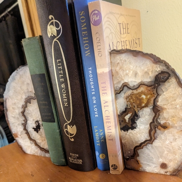 Agate Geode Section Natural Crystal Stone Bookends / Decor Pieces​ - Picture 10 of 15